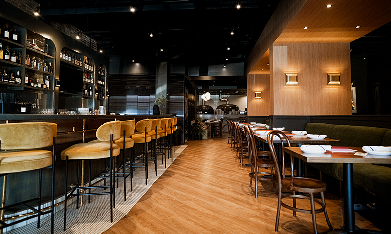 The Bar — vibrant semi-private space at Wooden Paddle La Grange, seats 34